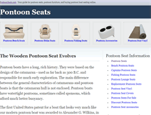 Tablet Screenshot of pontoonseats.com